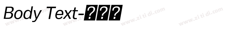 Body Text字体转换